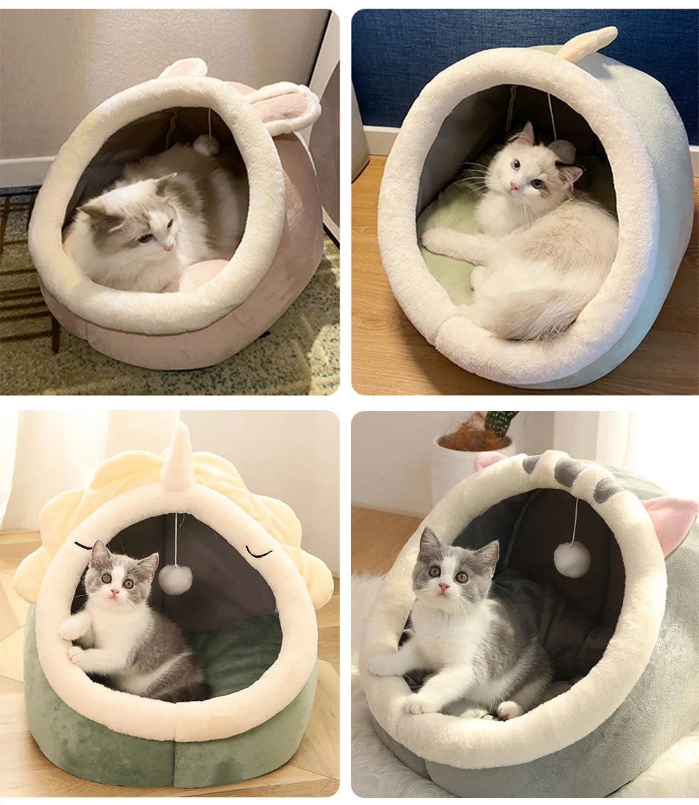 CozyKit™ Deep Sleep Cartoon Cat Cave